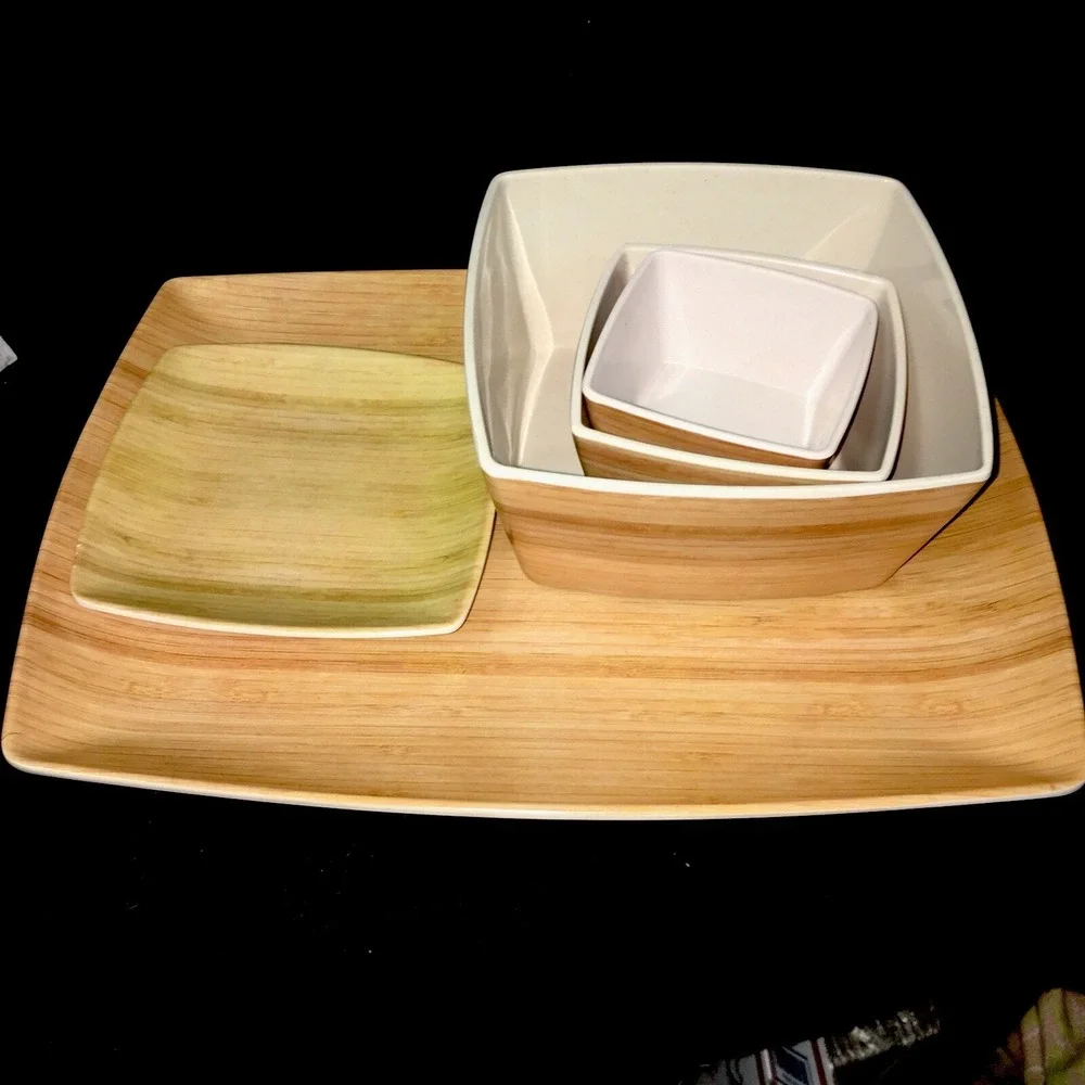 Square‎ Sampler & PlatterBamboo Kyoto & Platewise Dish 5 Piece Set